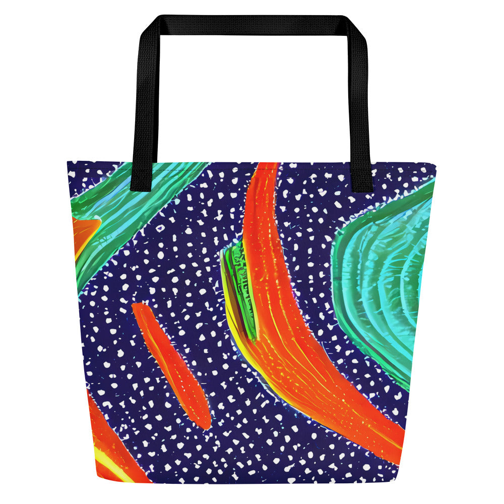 Large Tote Bag w/ Pocket - Jungle Zephyr