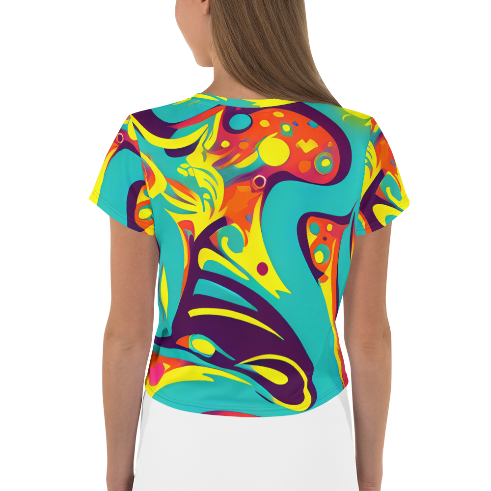 Women's Crop Tee - Retro Ribbon