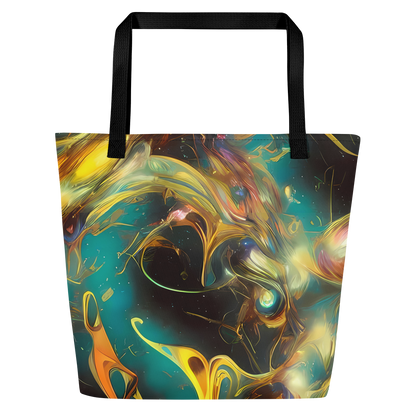 Large Tote Bag w/ Pocket - Elegant Whirl