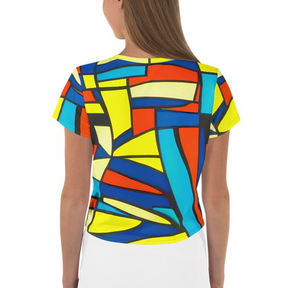 Women's Crop Tee - Neon Fractals
