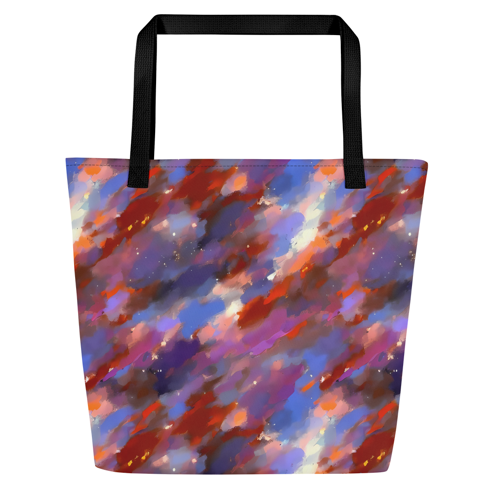 Large Tote Bag w/ Pocket - Celestial Brushstroke