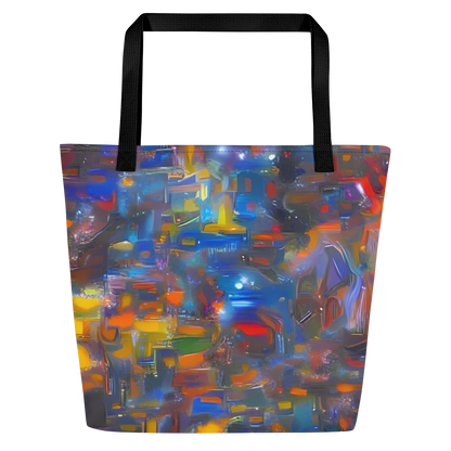 Large Tote Bag w/ Pocket - Abstract Conflux