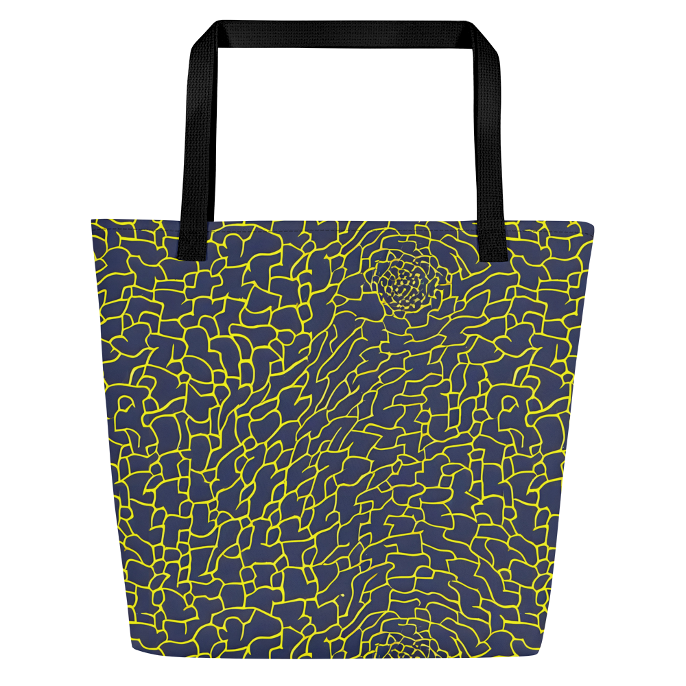 Large Tote Bag w/ Pocket - Nightshade Maze