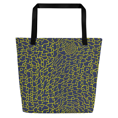 Large Tote Bag w/ Pocket - Nightshade Maze