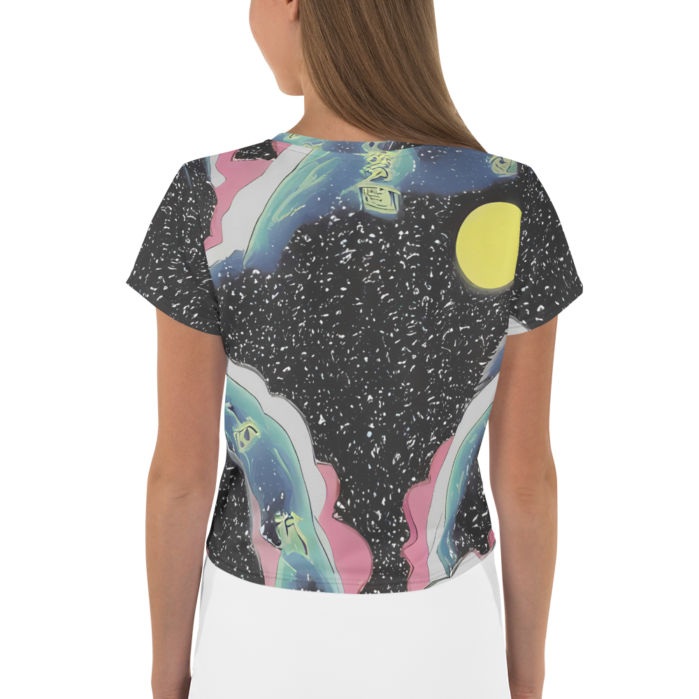 Women's Crop Tee - Lunar Waves