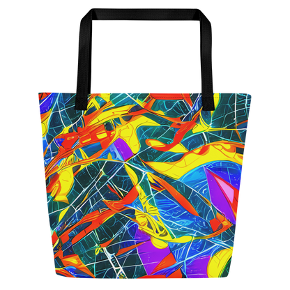 Large Tote Bag w/ Pocket - Arkhipov Waves