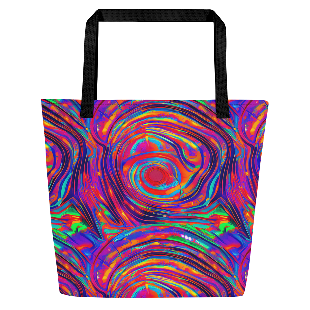 Large Tote Bag w/ Pocket - Quantum Spiral