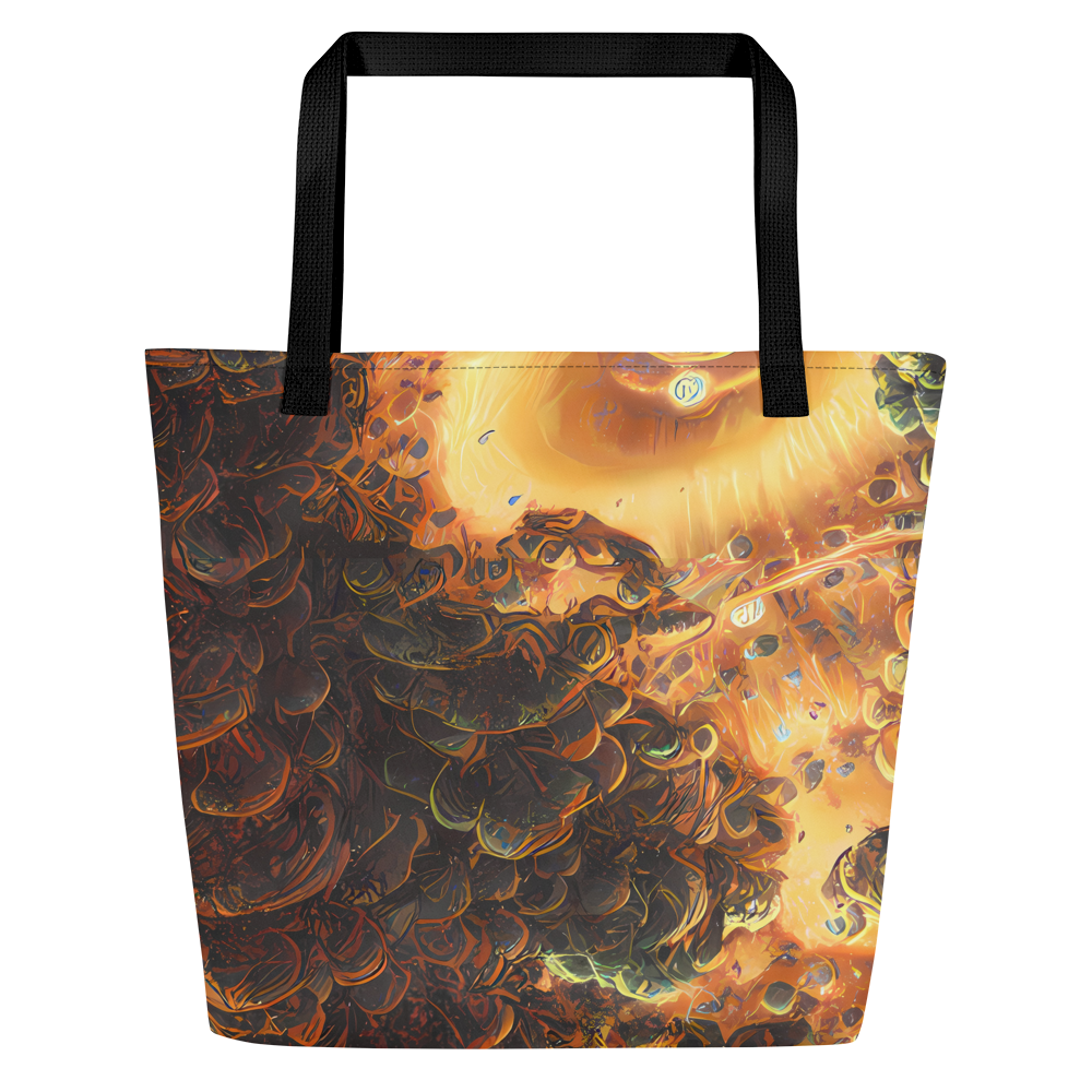 Large Tote Bag w/ Pocket - Volcanic Cascade