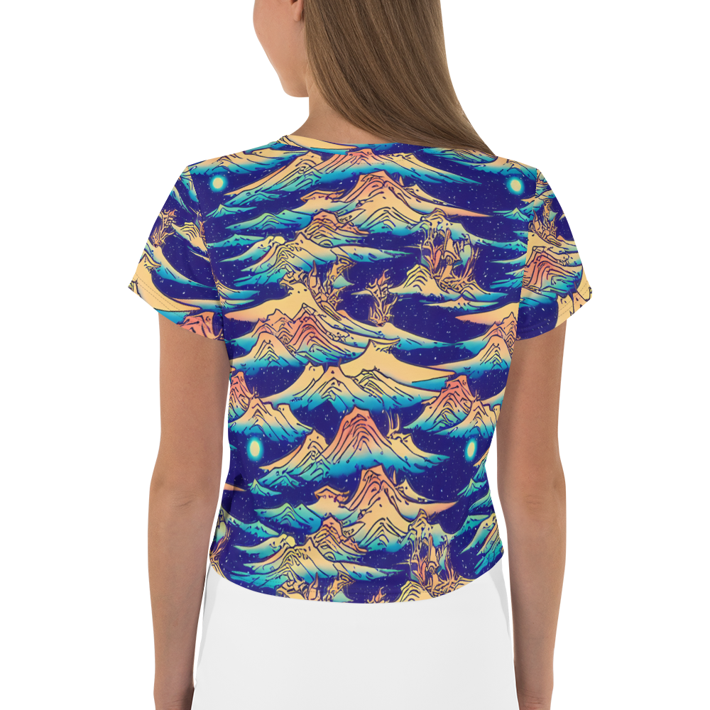 Women's Crop Tee - Mystical Mountain Mirage