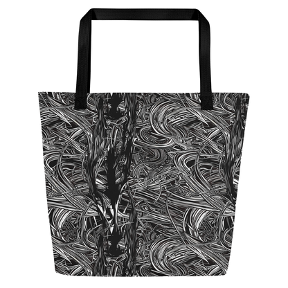 Large Tote Bag w/ Pocket - Mesmeric Tangles