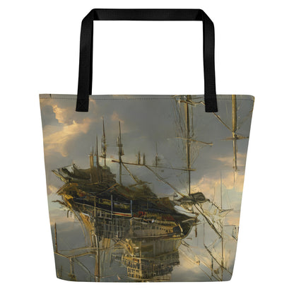 Large Tote Bag w/ Pocket - Ethereal Armada