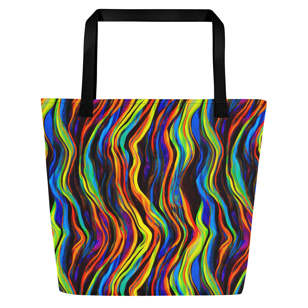 Large Tote Bag w/ Pocket - Celestial Waves
