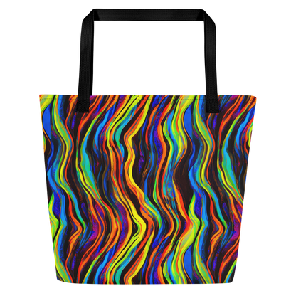 Large Tote Bag w/ Pocket - Celestial Waves