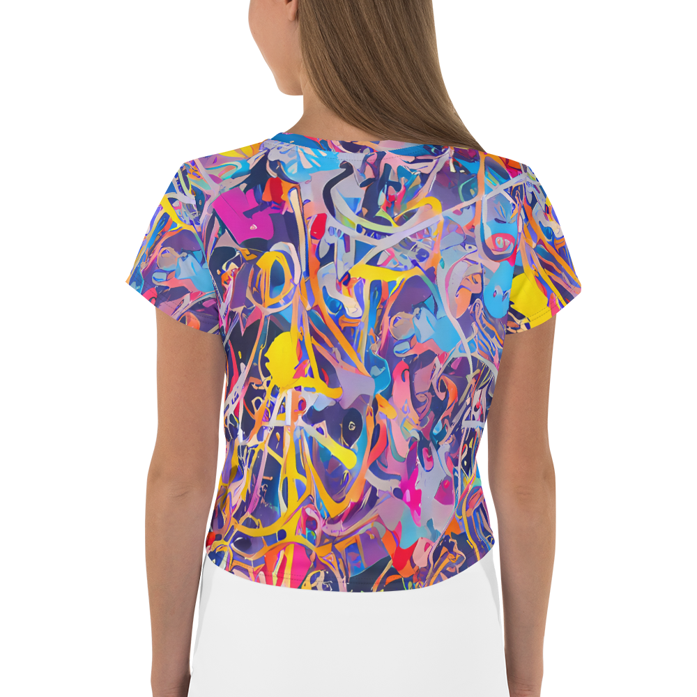 Women's Crop Tee - Vibrant Fusion