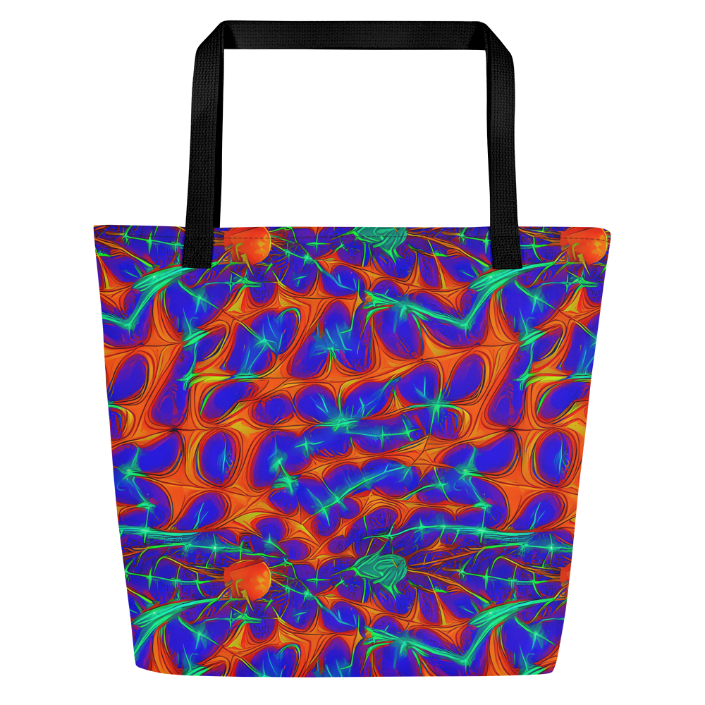 Large Tote Bag w/ Pocket - Nebula Tides