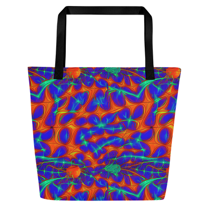 Large Tote Bag w/ Pocket - Nebula Tides