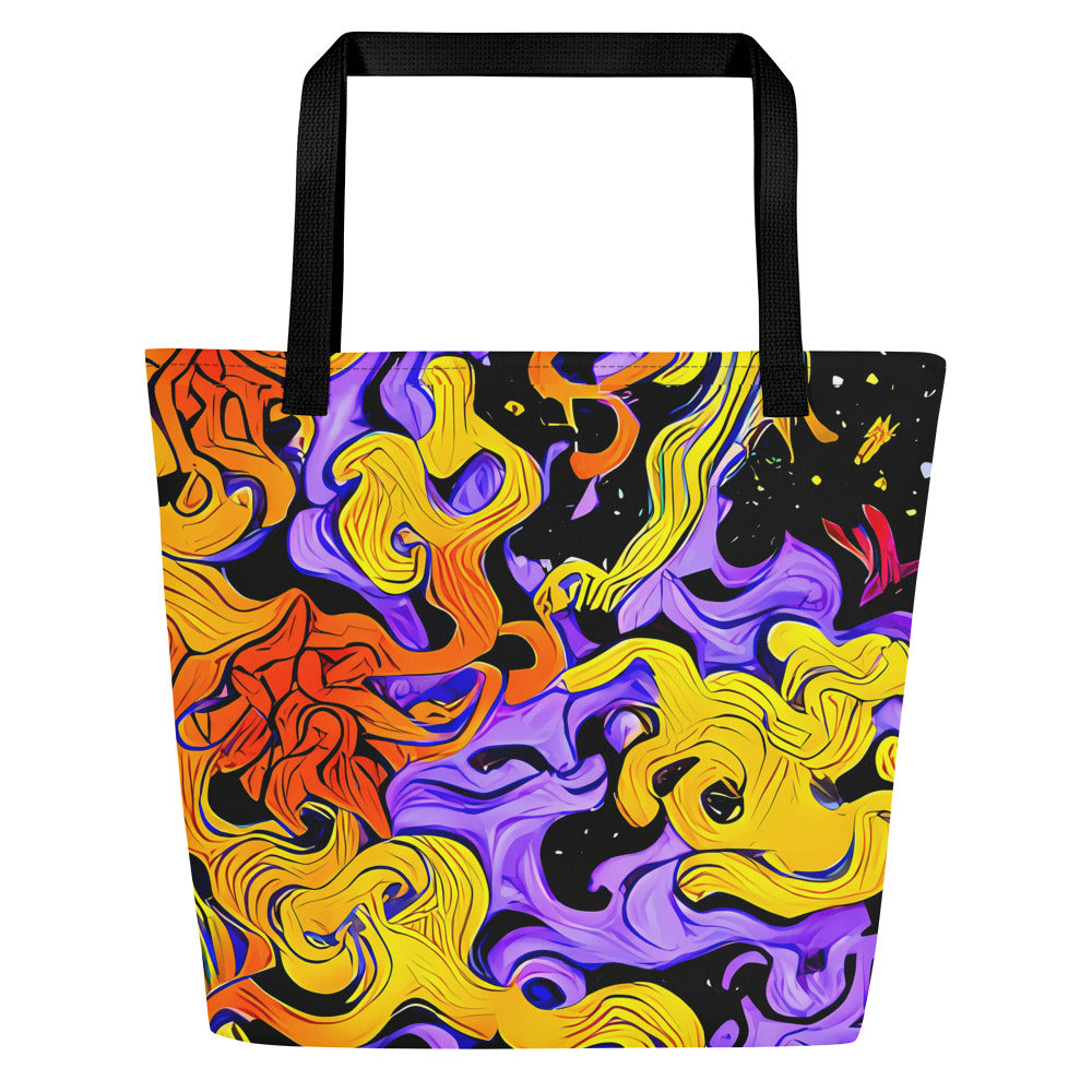 Large Tote Bag w/ Pocket - Bosschaert Swirl