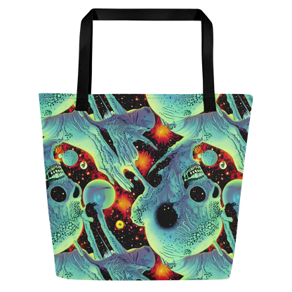 Large Tote Bag w/ Pocket - Galactic Grotesque