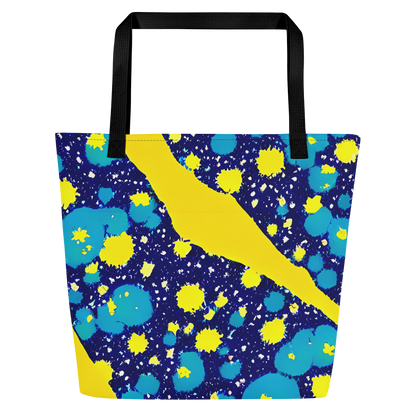 Large Tote Bag w/ Pocket - Starburst Splash