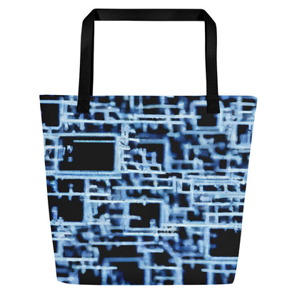 Large Tote Bag w/ Pocket - Circuit Frost