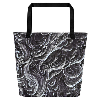 Large Tote Bag w/ Pocket - Savrasov Swirls