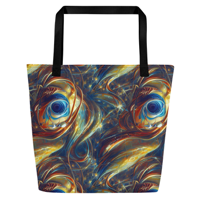 Large Tote Bag w/ Pocket - Celestial Vortex