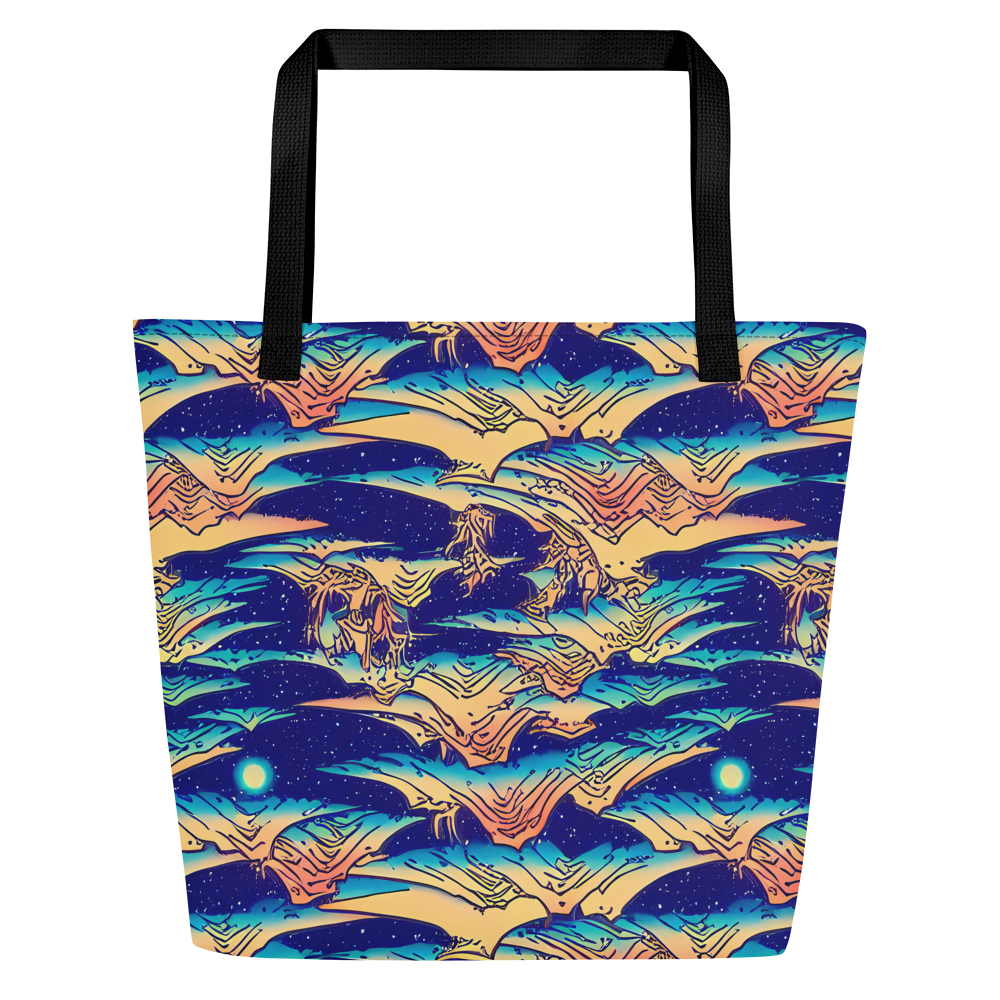 Large Tote Bag w/ Pocket - Mystical Mountain Mirage