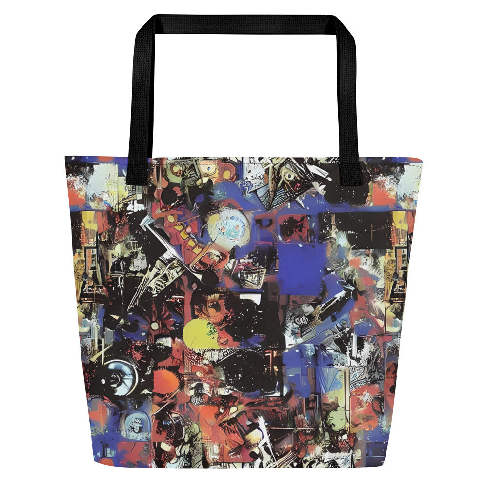 Large Tote Bag w/ Pocket - Radiant Disorder