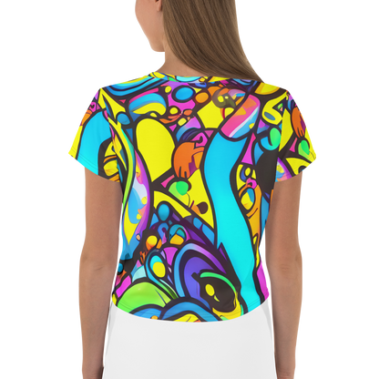 Women's Crop Tee - Kaleidoscopic Flow