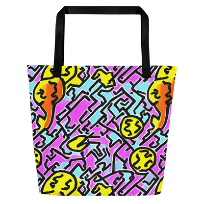 Large Tote Bag w/ Pocket - Punk Doodles