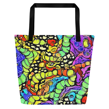 Large Tote Bag w/ Pocket - Frostwork Fantasy