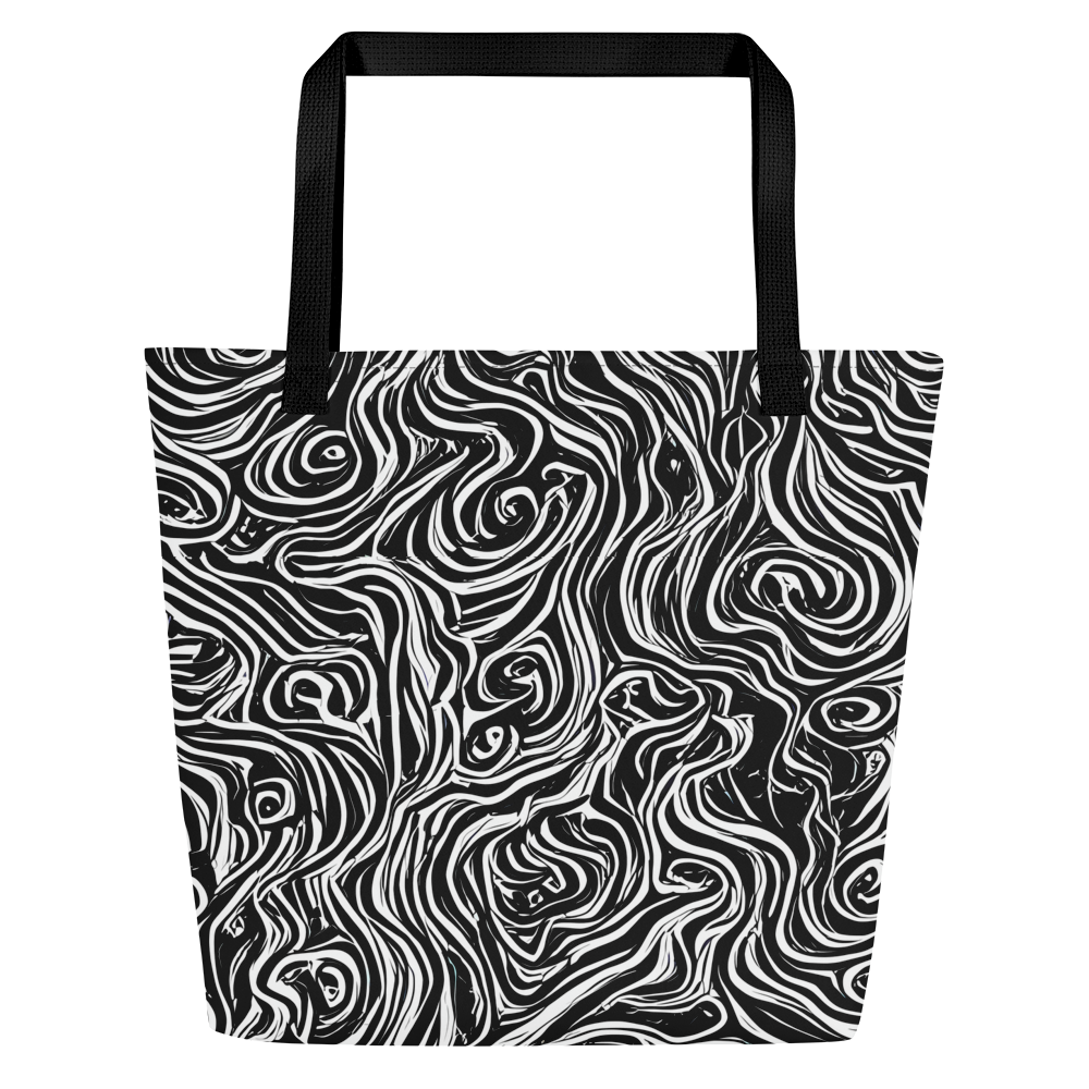 Large Tote Bag w/ Pocket - Inky Whispers