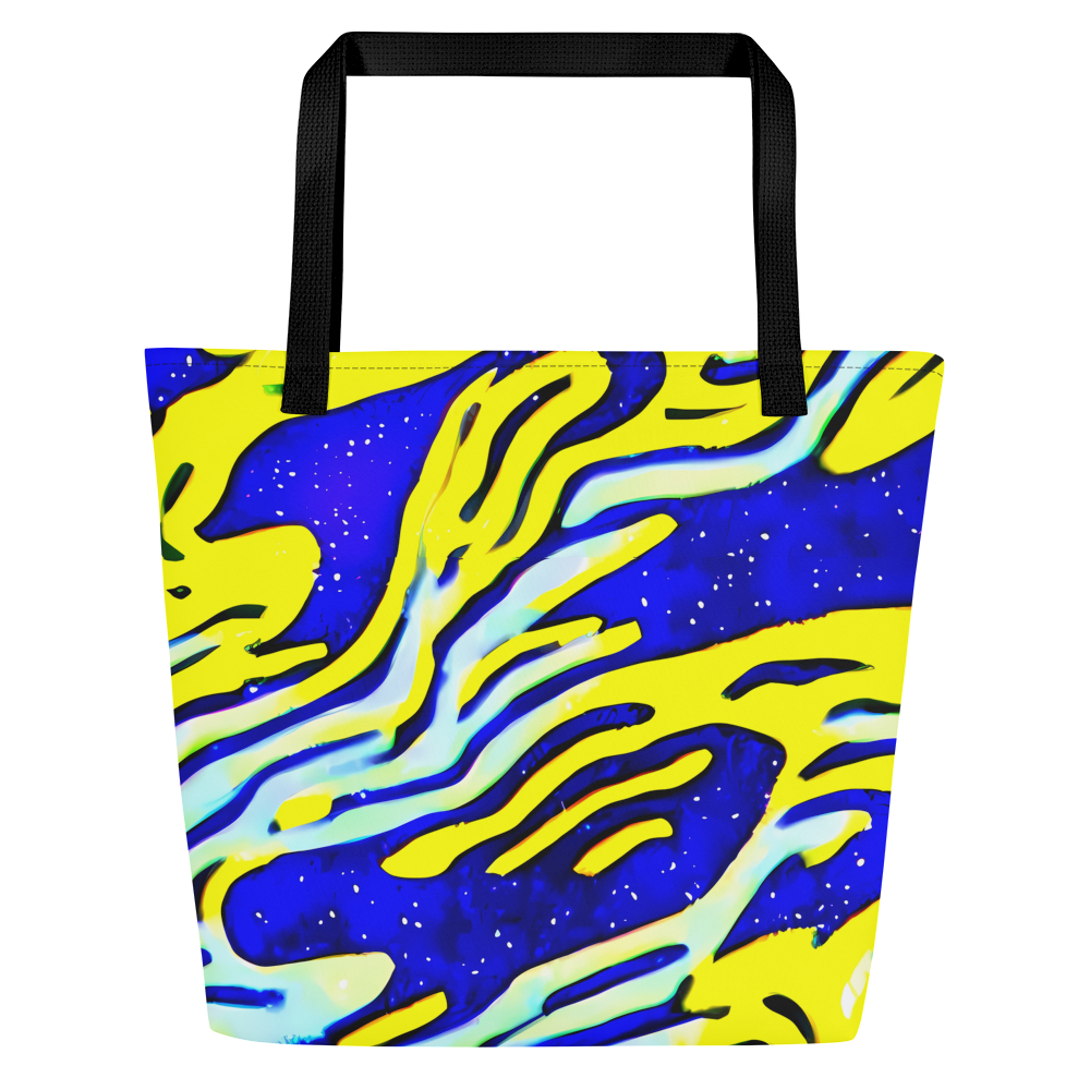 Large Tote Bag w/ Pocket - Electric Horizon