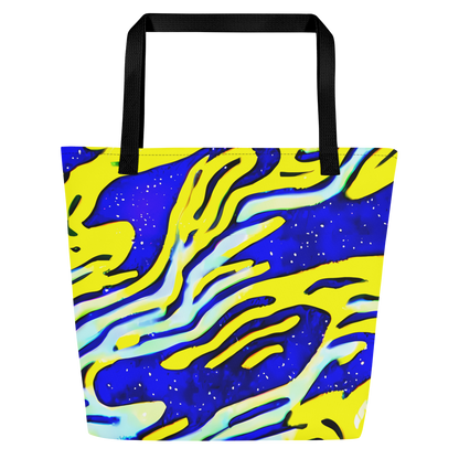 Large Tote Bag w/ Pocket - Electric Horizon