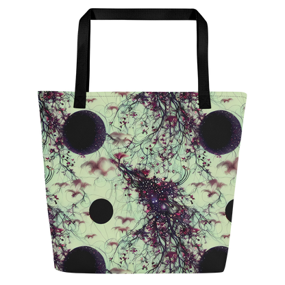 Large Tote Bag w/ Pocket - Celestial Bloom