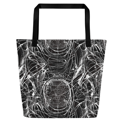 Large Tote Bag w/ Pocket - Nexus of Lines