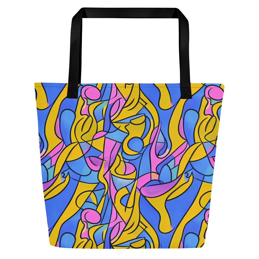 Large Tote Bag w/ Pocket - Cosmic Curves