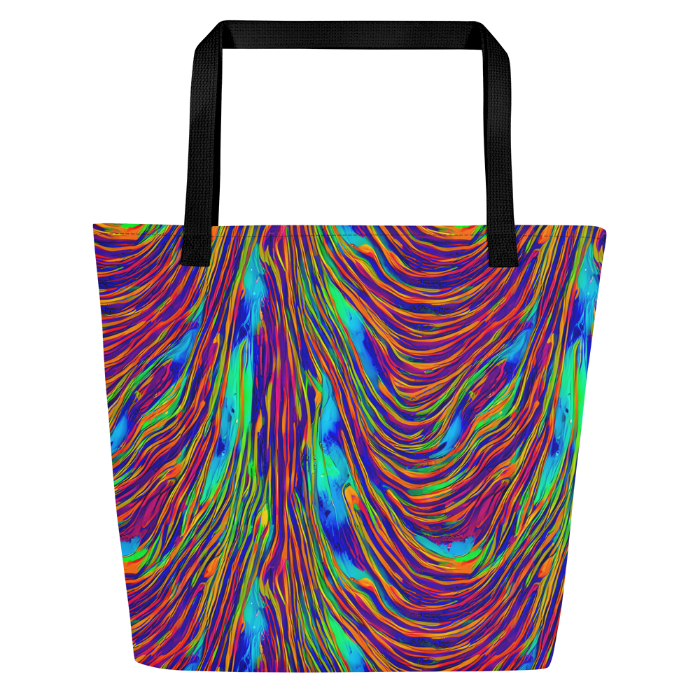 Large Tote Bag w/ Pocket - Lux Waves