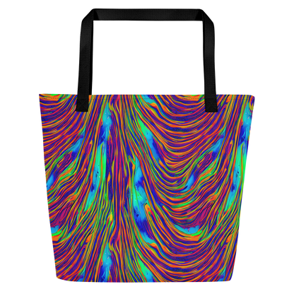 Large Tote Bag w/ Pocket - Lux Waves