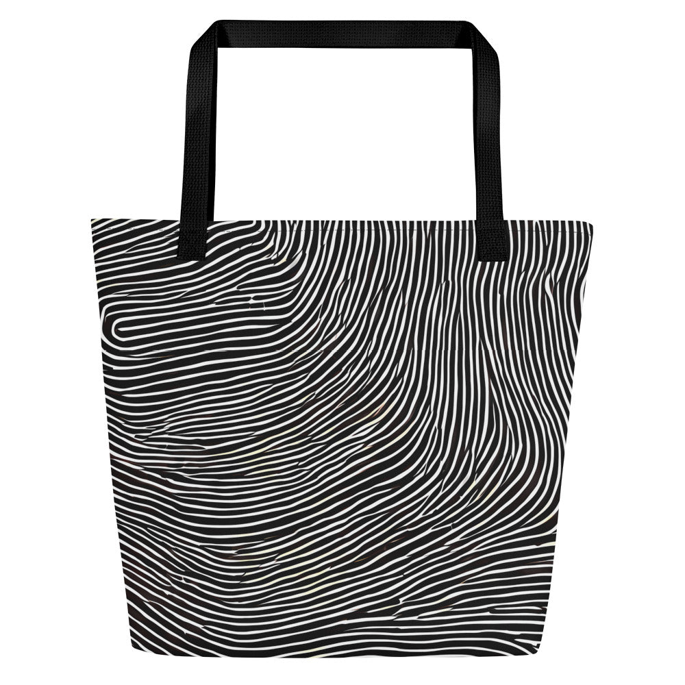 Large Tote Bag w/ Pocket - Silent Currents