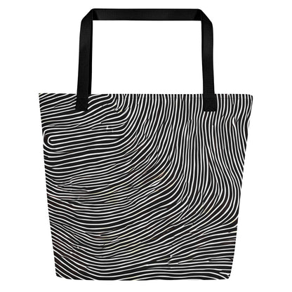Large Tote Bag w/ Pocket - Silent Currents