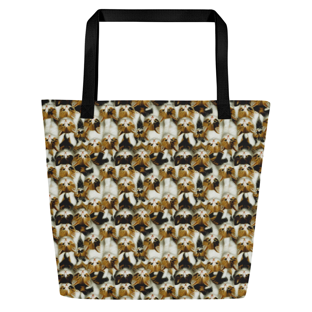 Large Tote Bag w/ Pocket - Cuddle Chaos