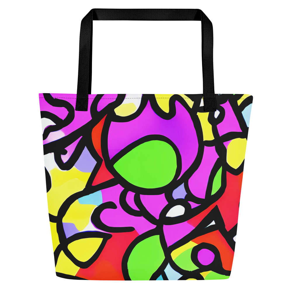 Large Tote Bag w/ Pocket - Vivid Serenade