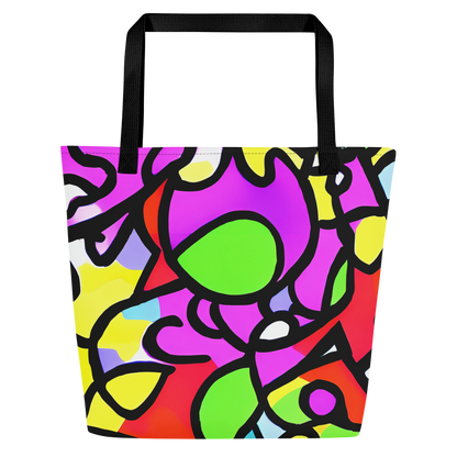 Large Tote Bag w/ Pocket - Vivid Serenade