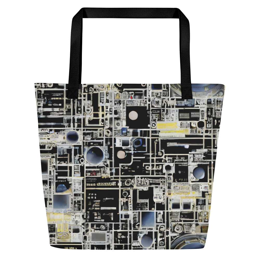 Large Tote Bag w/ Pocket - High Contrast, As A Texture, David Eugene Henry, Grace English