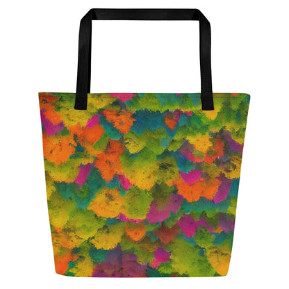 Large Tote Bag w/ Pocket - Autumn Kaleidoscope