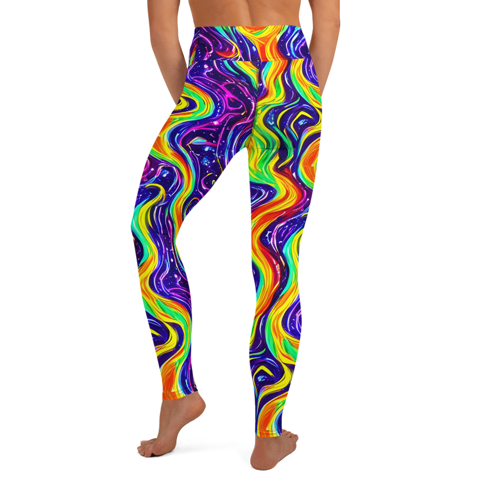 Yoga Leggings - Galactic Flames