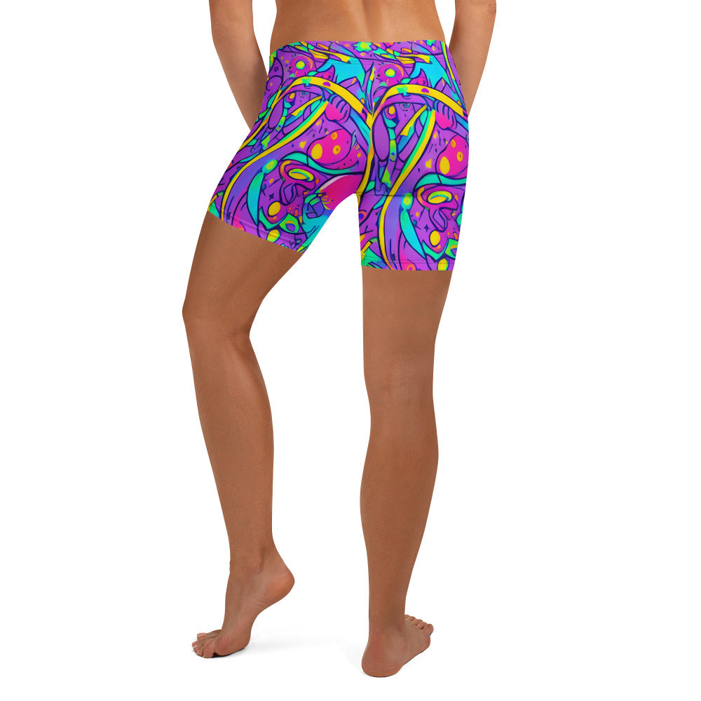 Shorts - Neon Galaxy Whirl
