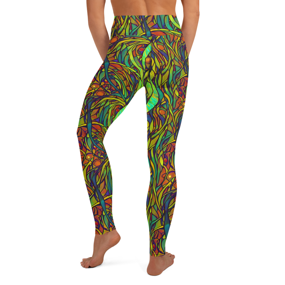 Yoga Leggings - Cosmic Garden