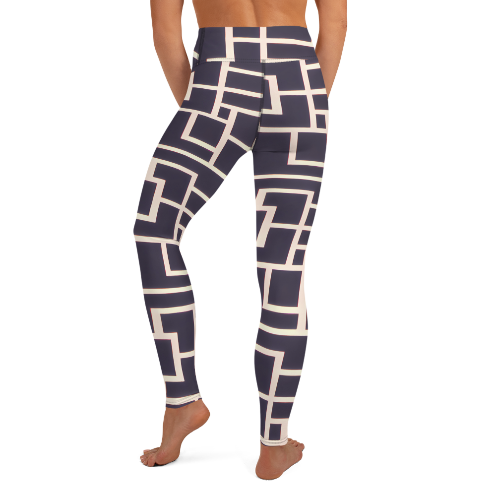 Yoga Leggings - Gilded Gridlock